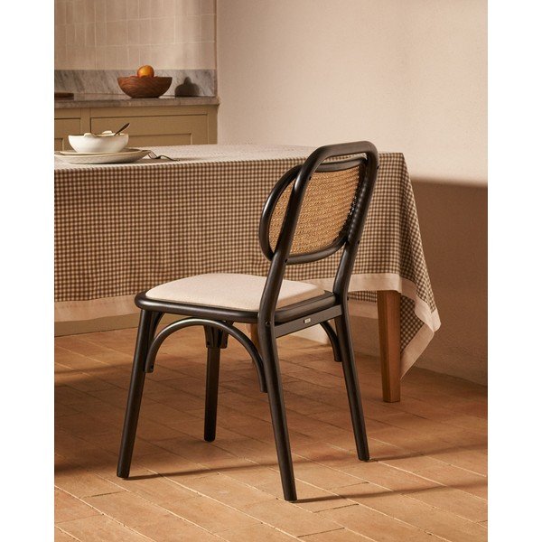 Fekete-bézs étkezőszék Doriane – Kave Home-image-1