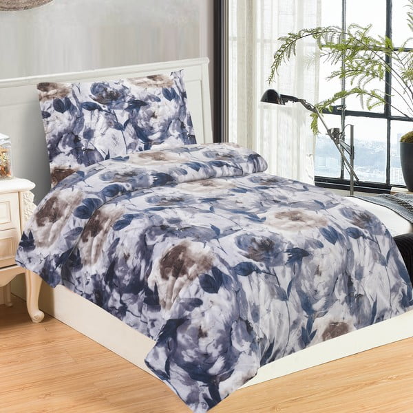 Lila egyszemélyes mikroplüss ágyneműhuzat 140x200 cm Riana – My House