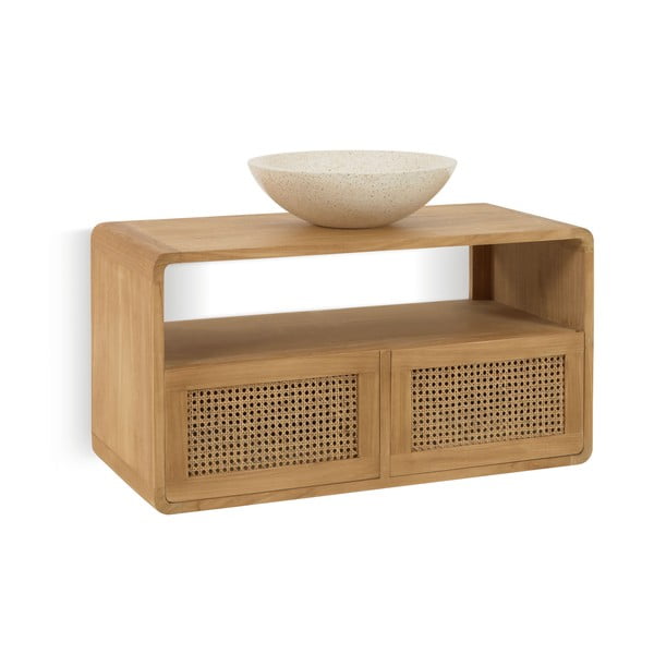 Sabiela mosdókagyló alatti teakfa szekrény - Kave Home-image-4