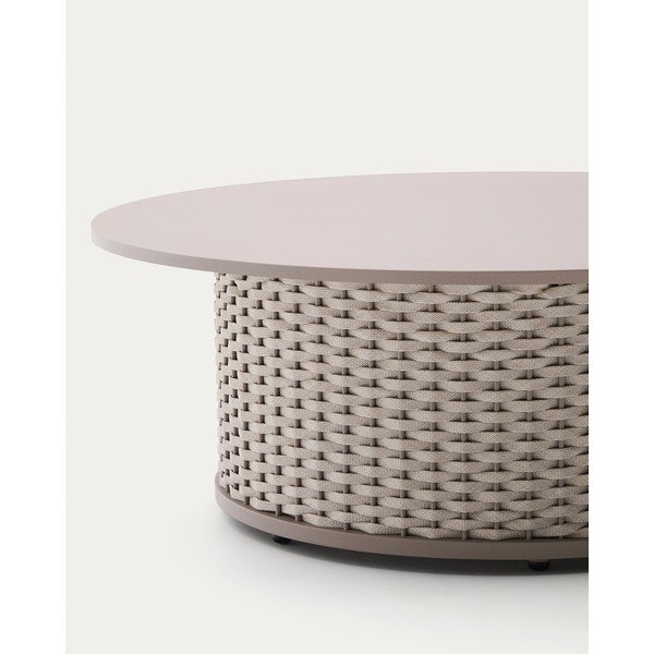 Fém kerek kerti dohányzóasztal ø 99 cm Sedalis – Kave Home-image-3
