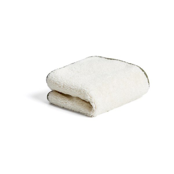 Fehér-zöld frottír pamut törölköző 30x50 cm Sedora – Kave Home