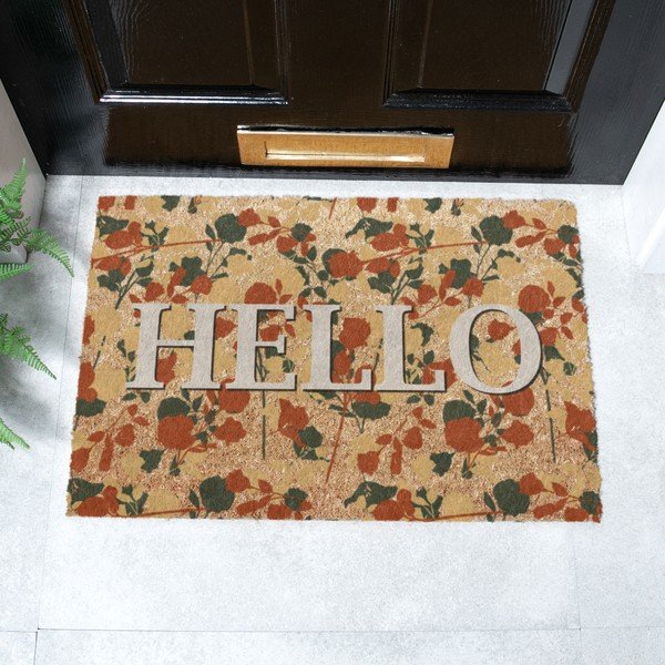 Kókuszrost lábtörlő 40x60 cm Hello Floral – Artsy Doormats-image-2
