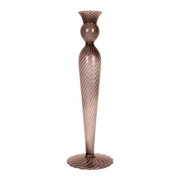 Swirl barna üveg gyertyatartó, magasság 26,5 cm - PT LIVING