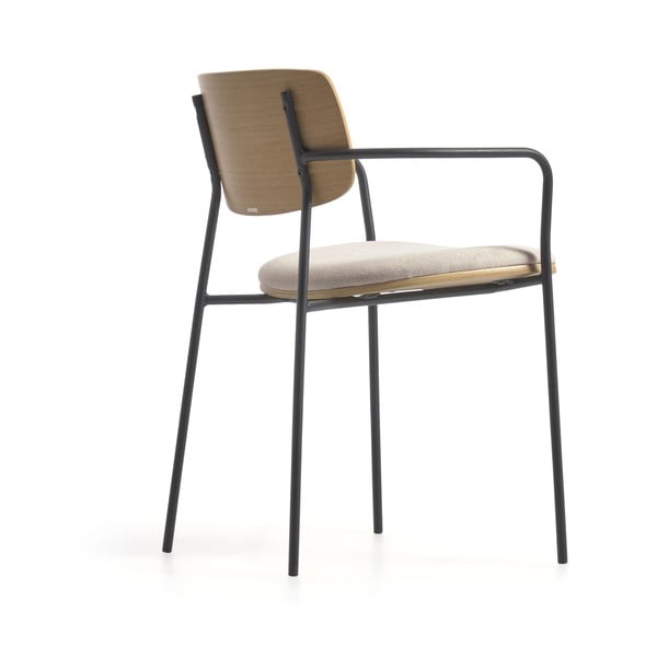 Fekete-natúr színű étkezőszék Maureen – Kave Home-image-4