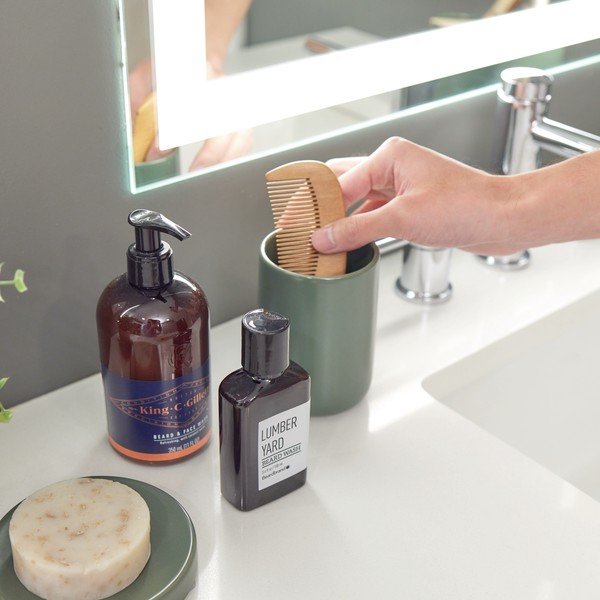 Vanity zöld kerámia fogkefetartó pohár - iDesign-image-2