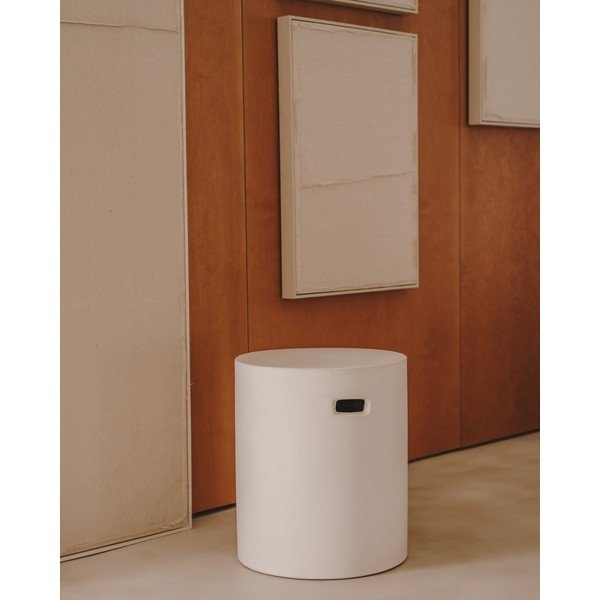 Beton kerek kerti tárolóasztal ø 37 cm Aiguablava – Kave Home-image-1