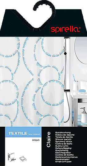 Zuhanyfüggöny 180x200 cm Claire – Spirella-image-1