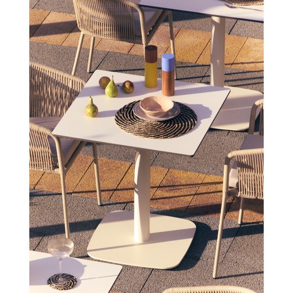 Fém kerti étkezőasztal 68x68 cm Dina – Kave Home-image-1
