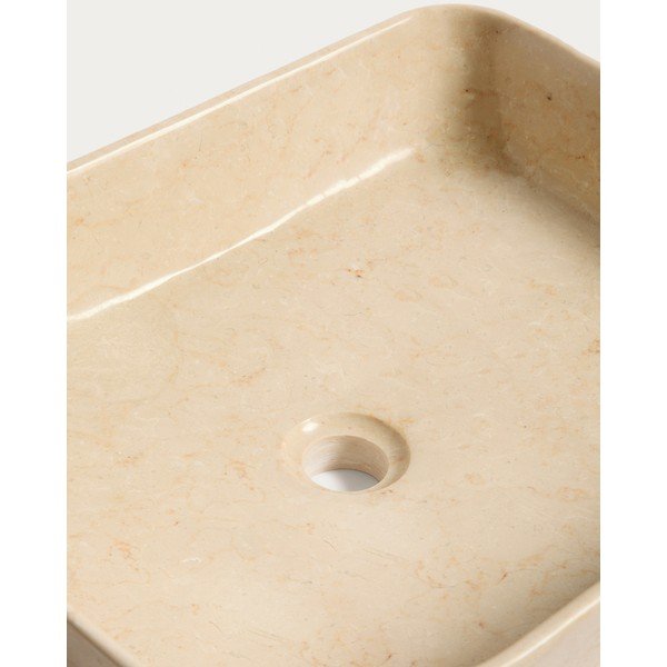 Bézs kő mosdókagyló 55x35 cm Darnen – Kave Home-image-4