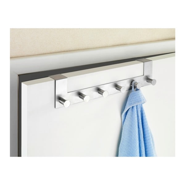 Celano ezüstszínű, 6 akasztós fogas ajtóra - Wenko-image-1