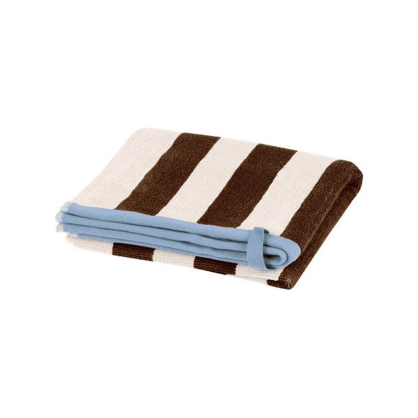 Barna-krémszínű frottír pamut törölköző 50x80 cm Gobo – noo.ma