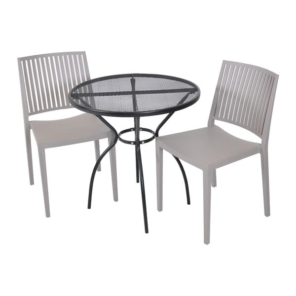 Bézs műanyag kerti szék Bars - Rojaplast-image-2