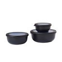 Élelmiszertartó doboz szett 3 db-os Nordic black – Mepal