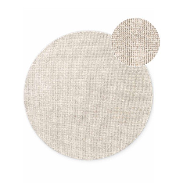 Krémszínű kézi szövésű gyapjú kerek szőnyeg ø 200 cm Greenwich – Ted Baker