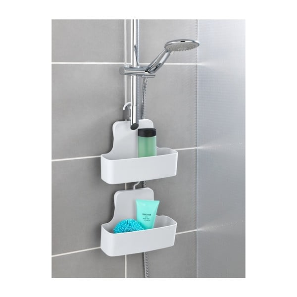 Barcelona fehér függő polc, zuhanyfülkébe - Wenko-image-3