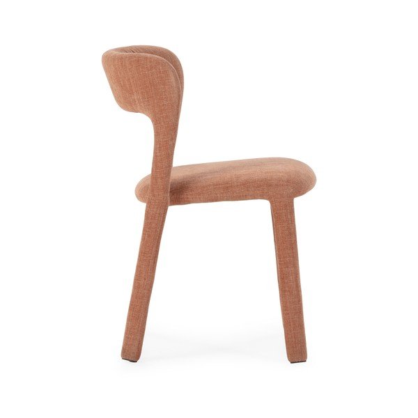 Terrakotta színű kárpitozott étkezőfotel Lilia – MOME-image-4