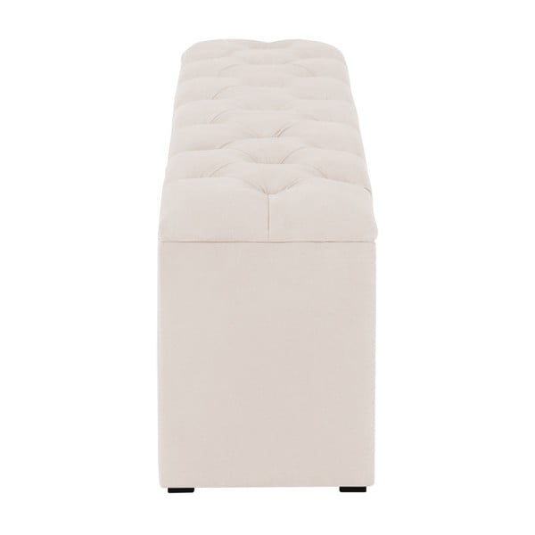 Manna kárpitozott bézs pad tárolóhellyel, 47 x 160 cm - Kooko Home-image-3