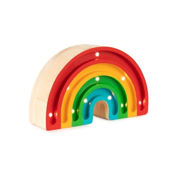 Rainbow színes borovi fenyő asztali lámpa, szélesség 20 cm - Little Lights-image-1