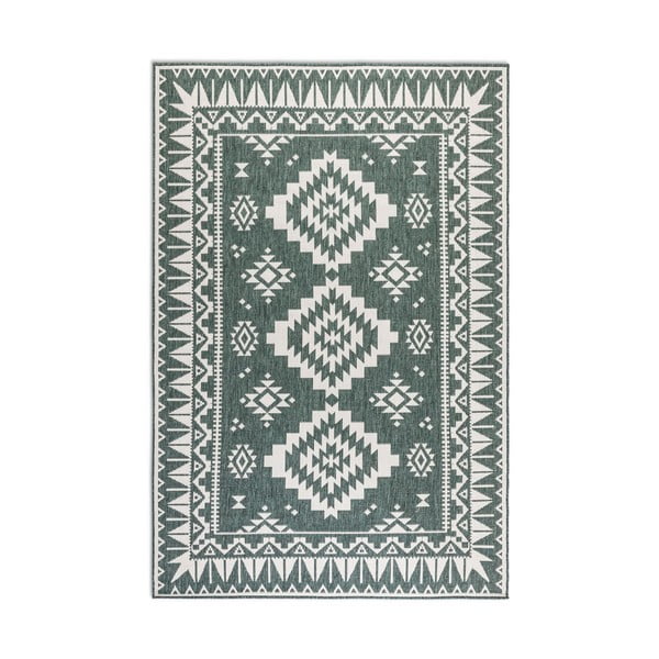 Zöld-krémszínű kültéri szőnyeg 160x230 cm Gemini – Elle Decoration-image-2