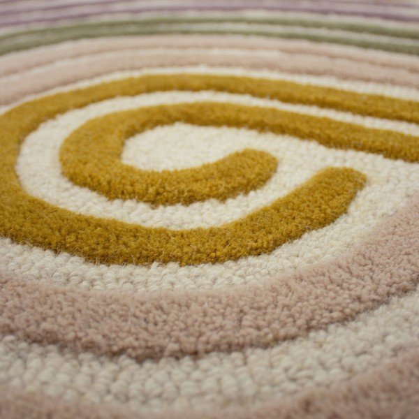 Zöld kézi szövésű gyapjú szőnyeg 140x200 cm Spiral Shaped  – Flair Rugs-image-2