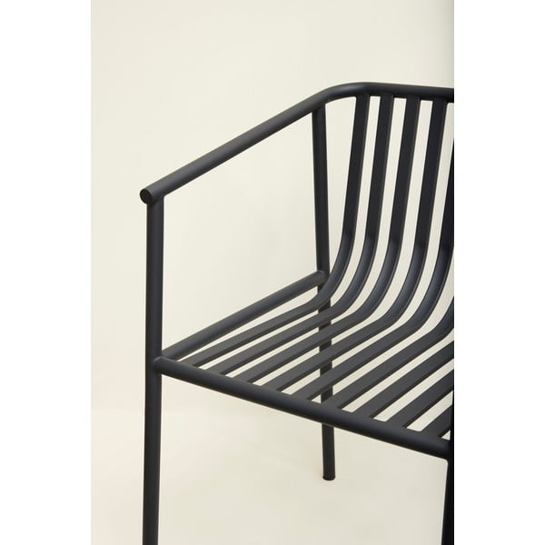 Fekete fém kerti fotel Villa – Hübsch-image-1