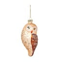 Üveg kézzel készített karácsonyfadísz 13 cm Owl – Sass & Belle