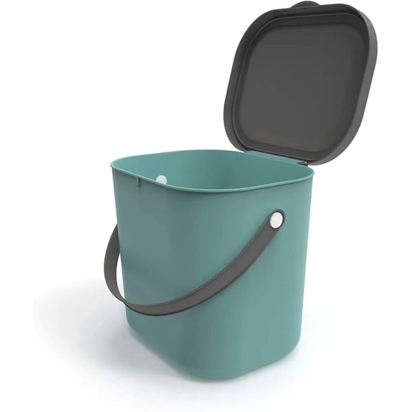 Zöld komposztálható hulladékgyűjtő edény 6 l Albula - Rotho-image-2