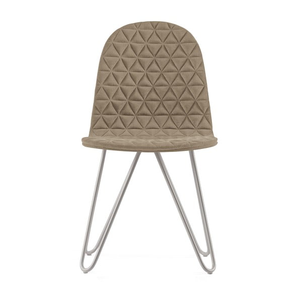 Mannequin X Triangle bézs szék fém lábakkal - Iker