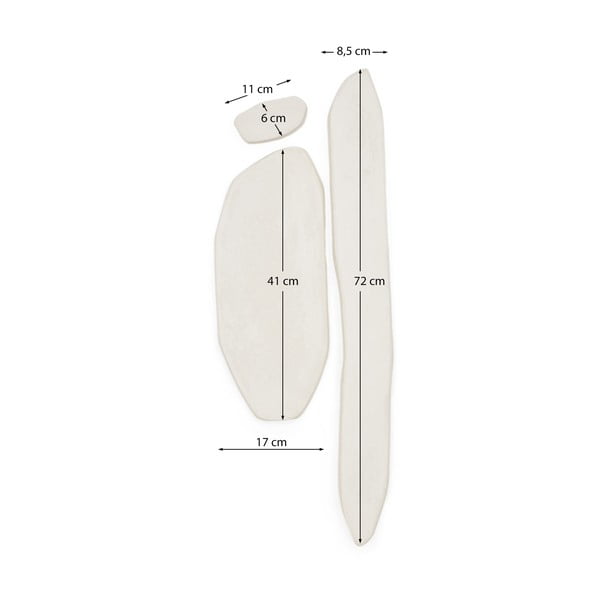 Fali dekoráció készlet 3 db-os 25,5x71,5 cm Siluna – Kave Home-image-3