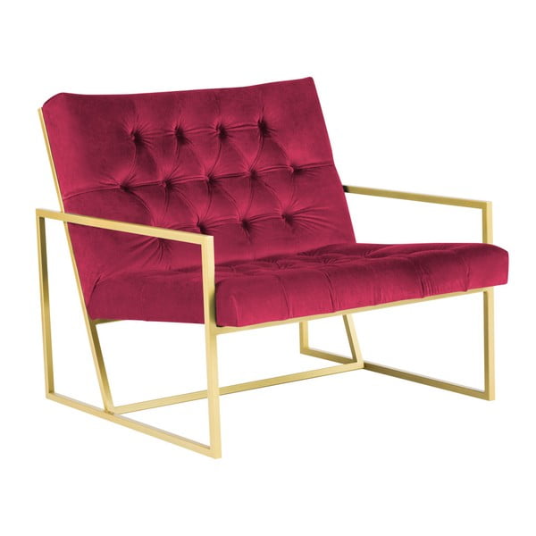 Bono rózsaszín fotel aranyszínű konstrukcióval - Mazzini Sofas
