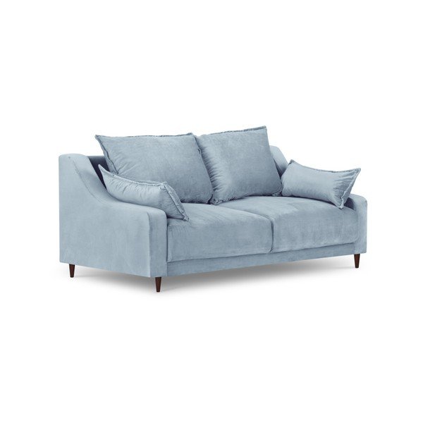 Freesia világoskék bársony kanapé, 150 cm - Mazzini Sofas-image-2