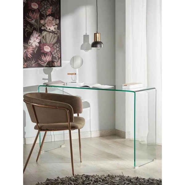 Üveg konzolasztal 40x125 cm Burano – Kave Home-image-1