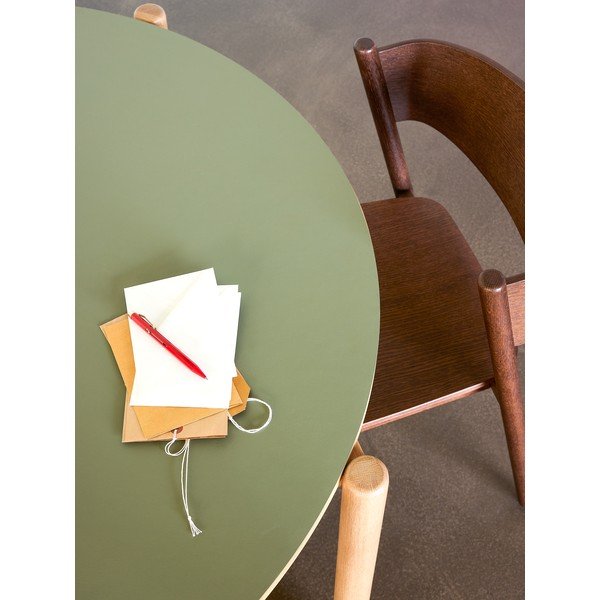 Tölgyfa kerek étkezőasztal ø 115 cm Oblique – Hübsch-image-1