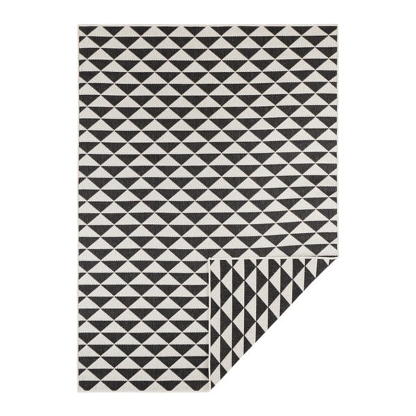 Tahiti fekete-krémszínű kétoldalas kültéri szőnyeg, 200 x 290 cm - Bougari