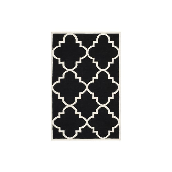 Alamed fekete gyapjúszőnyeg, 182 x 121 cm - Safavieh