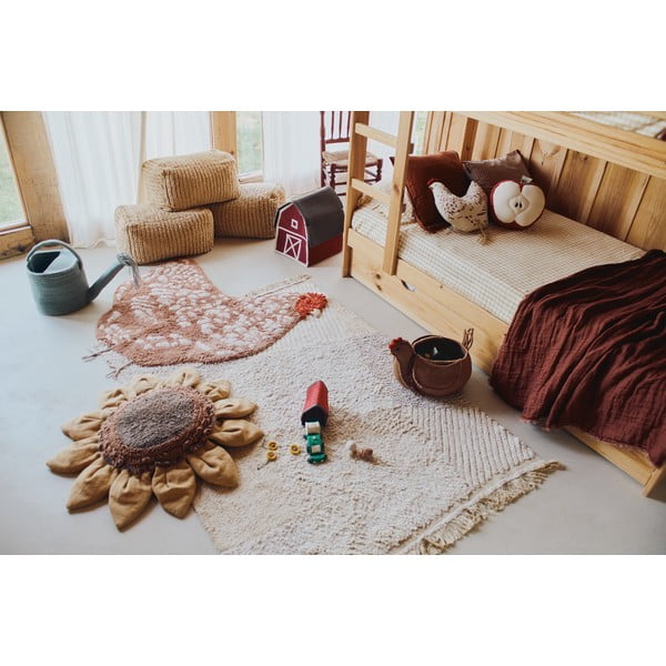 Bézs pamut gyerek játszószőnyeg 120x170 cm Farm Fields – Lorena Canals-image-3