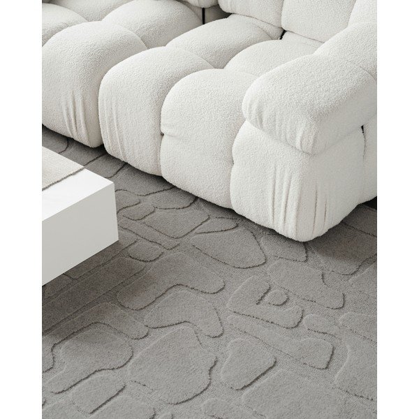 Szürke gyapjú szőnyeg 160x230 cm Morphic Dunes – Agnella-image-4