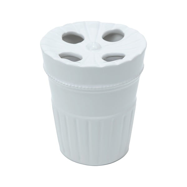 Fehér kerámia fogkefetartó pohár, 300 ml - Ego Dekor