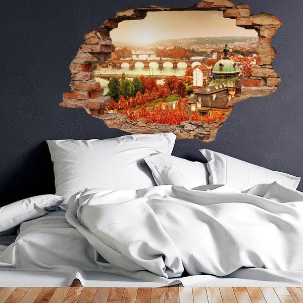 Prágai ősz 3D falmatrica, 90 x 60 cm - Ambiance-image-3