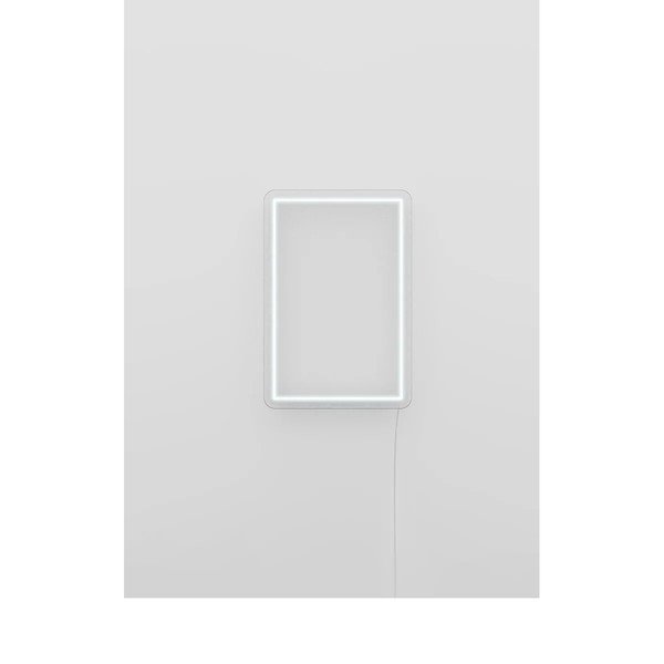 Rectangle fehér világító fali dekoráció, 30 x 40 cm - Candy Shock-image-3