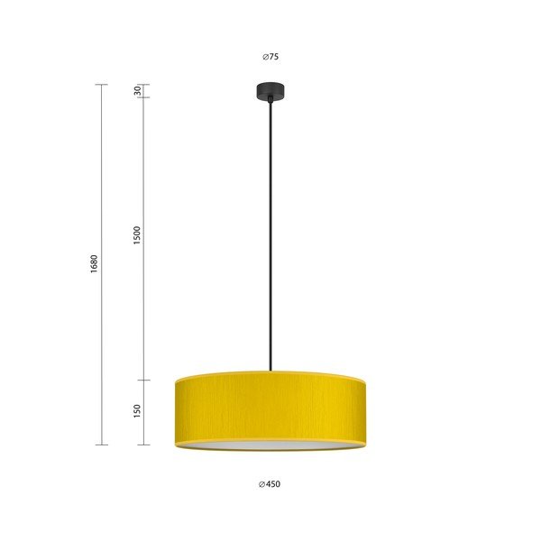Doce XL sárga függőlámpa, ⌀ 45 cm - Sotto Luce-image-4