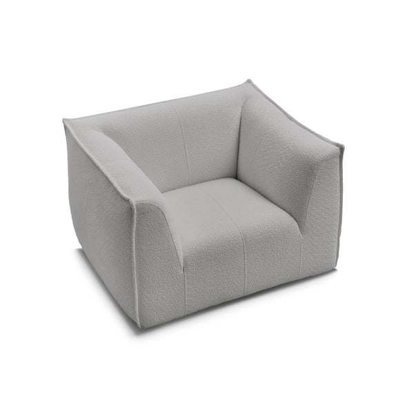 Világosszürke buklé fotel Giorgia – Bobochic Paris-image-4