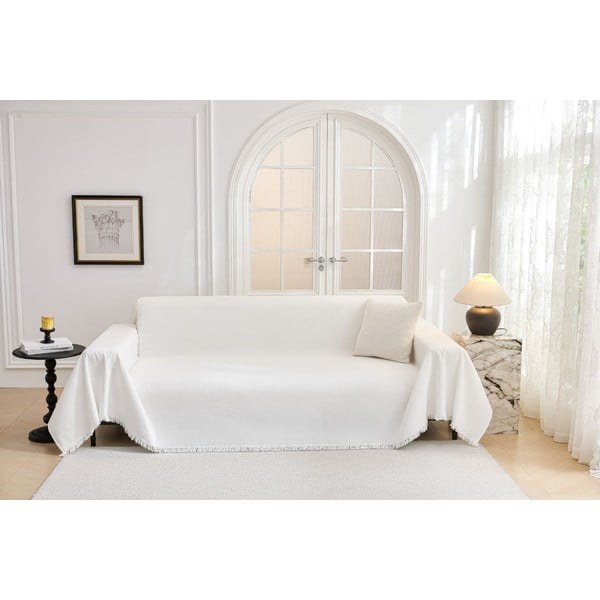 Fehér kétszemélyes kanapé huzat Talo – Filumi-image-2