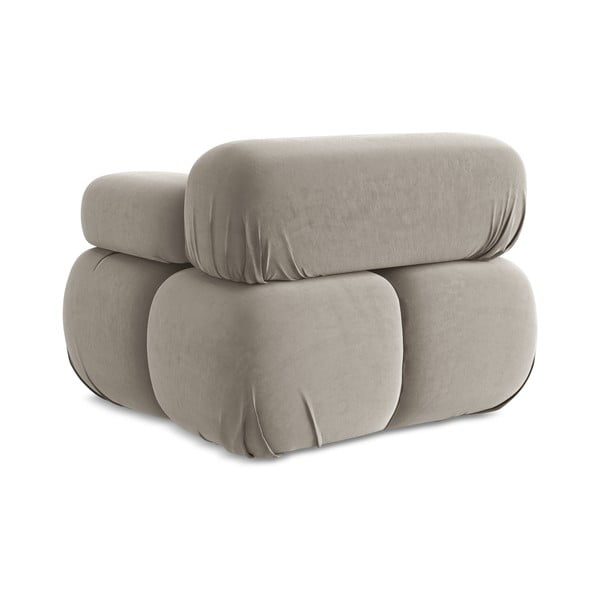 Bézs bársony kanapé modul (jobb oldali) Lokua – Makamii-image-4