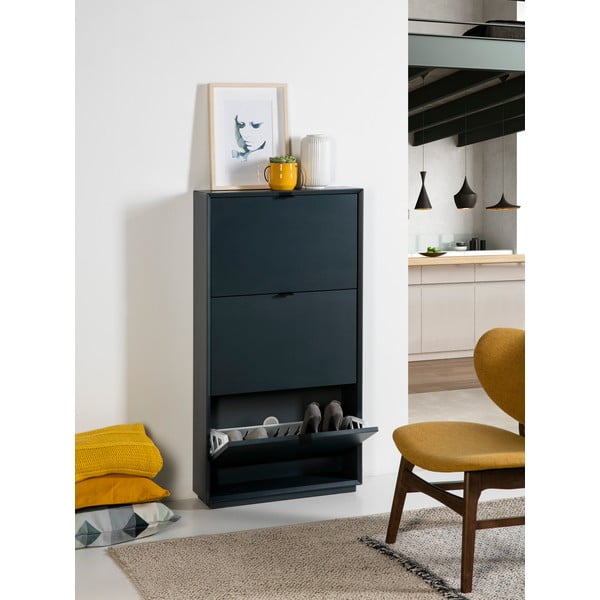 Luka petróleumkék cipőtartó szekrény 3 fiókkal - Marckeric-image-4