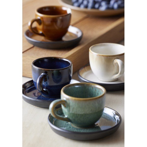 Borostyán színű kerámia eszpresszó csésze 70 ml Gastro Black/Amber – Bitz-image-1