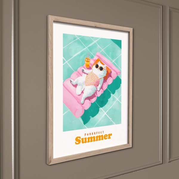 Nyomtatott keretezett kép 30x40 cm Purrrfect – Styler-image-3