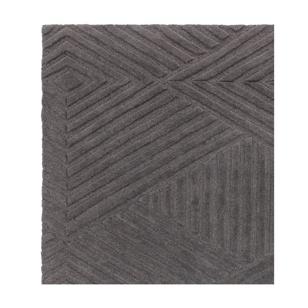 Antracitszürke gyapjú szőnyeg 160x230 cm Hague – Asiatic Carpets-image-3