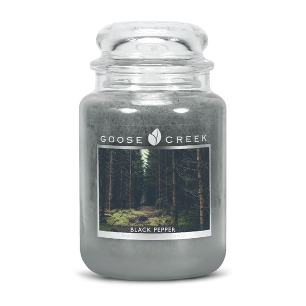 Fekete Bors illatgyertya üvegdobozban, égési idő 150 óra - Goose Creek
