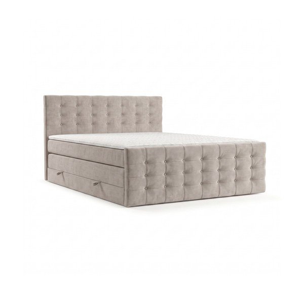 Bézs ágyneműtartós boxspring ágy 180x200 cm Blend – Maison de Rêve